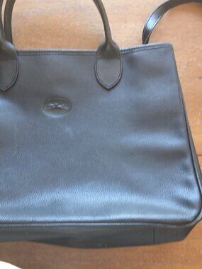 Longchamp Black leather Tote Bag